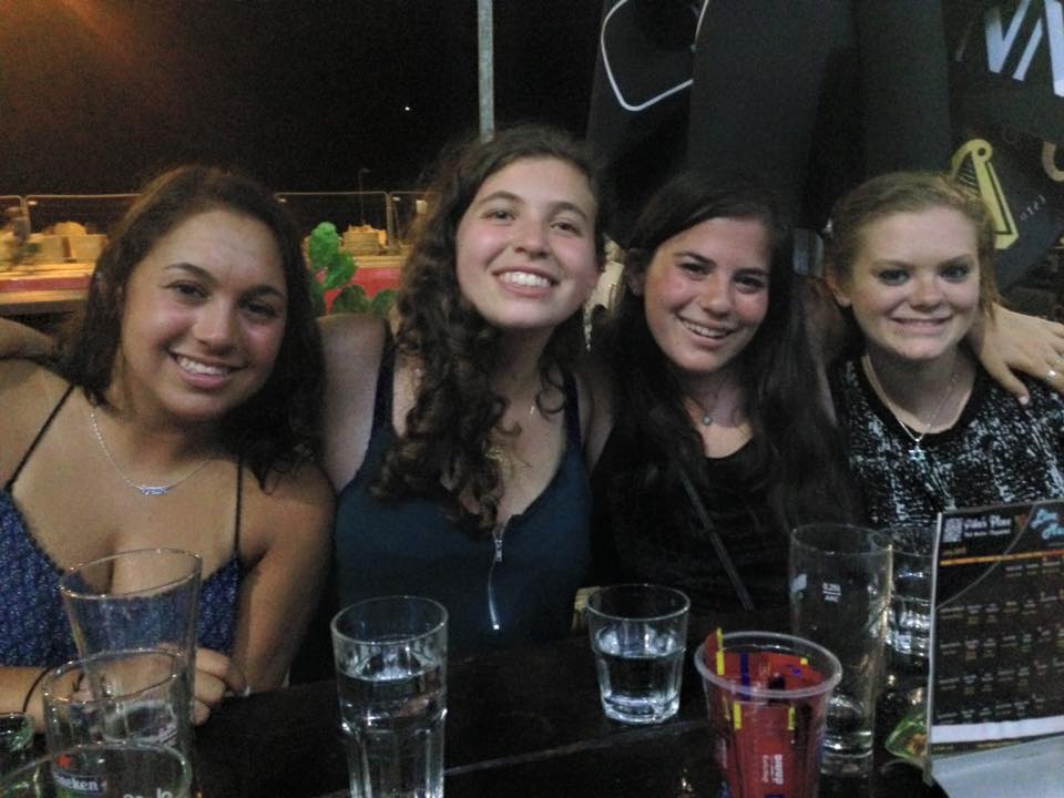 Alyssa with new friends from Onward in Tel Aviv