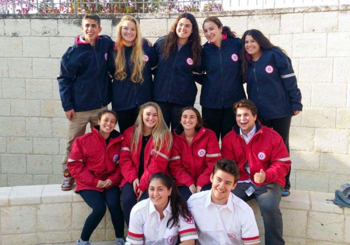 Group of Young Judaea Medical Track teens in Israel